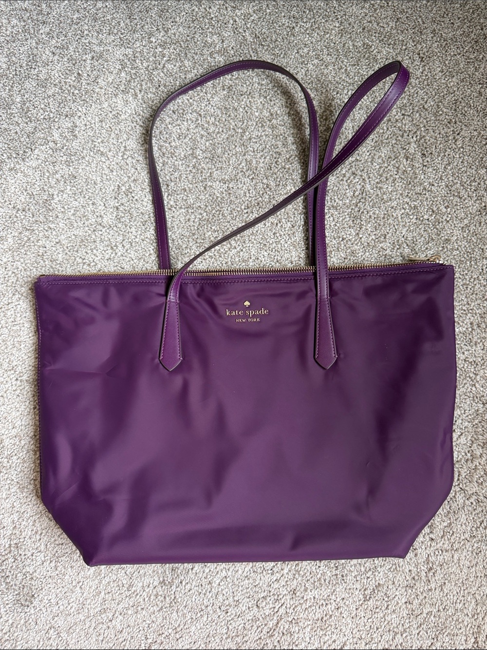 kate spade purple nylon tote